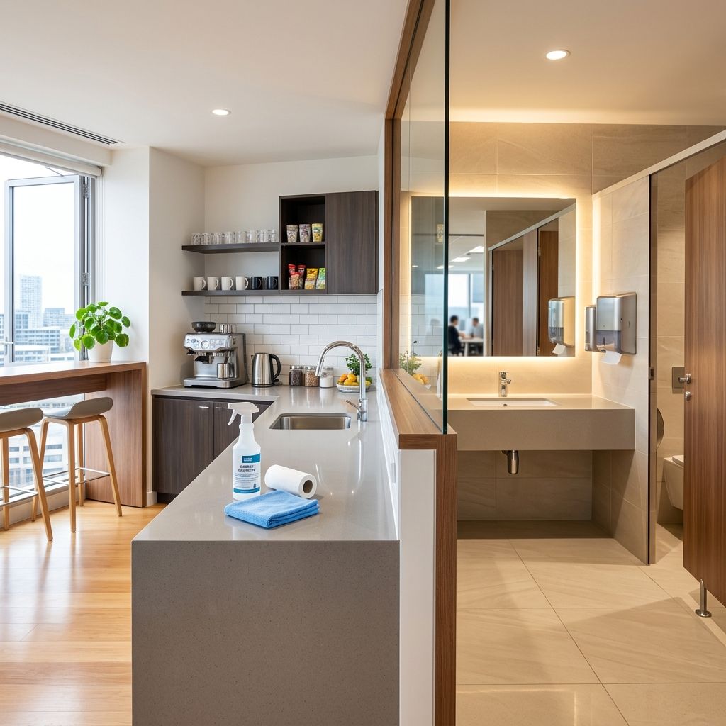 Breakroom and restroom cleaning and care