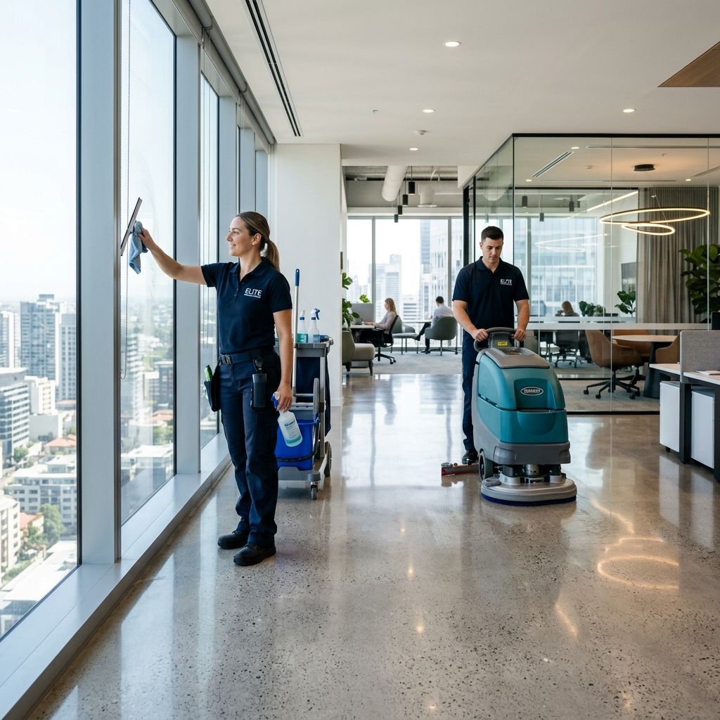 Polished commercial interior maintained for businesses throughout Metro Atlanta
