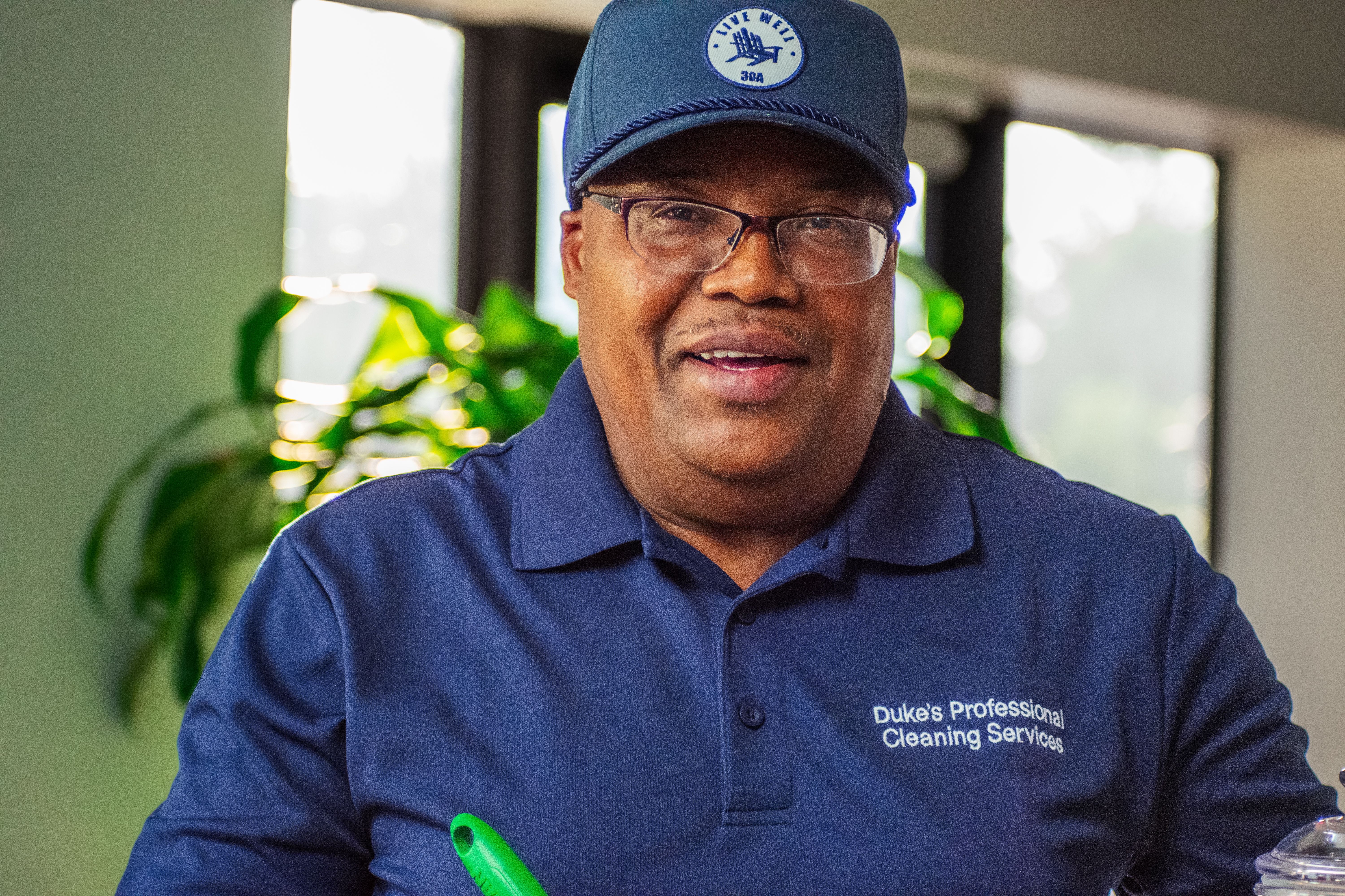 Duke's cleaning team preparing a commercial office for the next business day